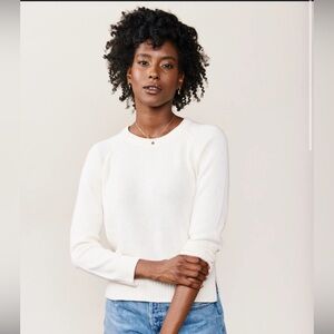 ABLE • Lily Pullover Sweater, Sz M, ecru